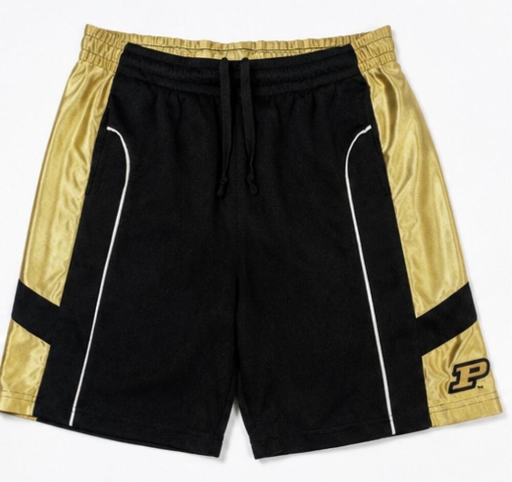 Pro Edge Purdue Boilermakers Basketball Shorts Black Gold Men’s Medium NCAA Mesh